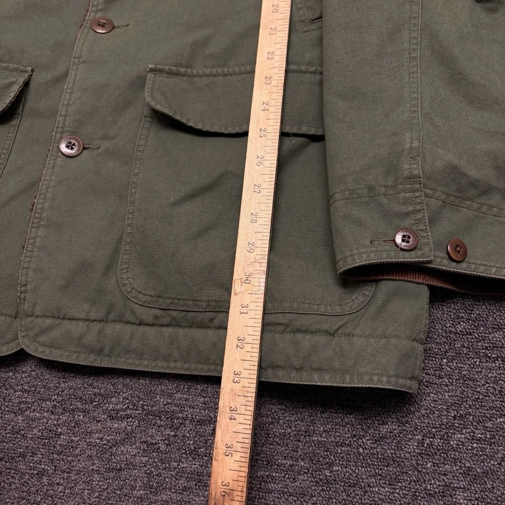 LL Bean Men's Chore Jacket VTG Sherpa Fleece Lined Barn Coat Canvas XL EUC
